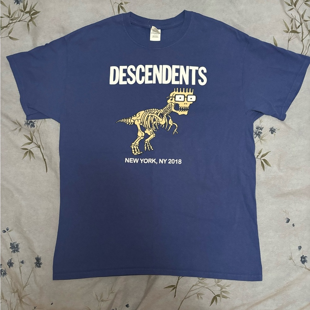 Used Descendents New York 2018 tour T-Shirt, Blue, Size Large